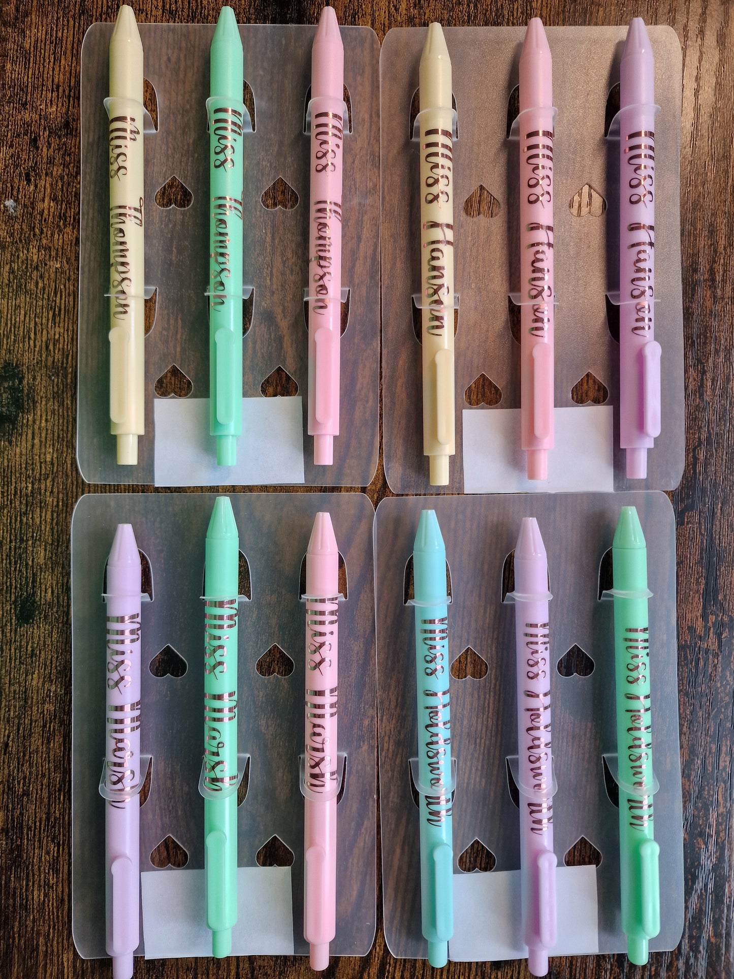 Personalised pen sets